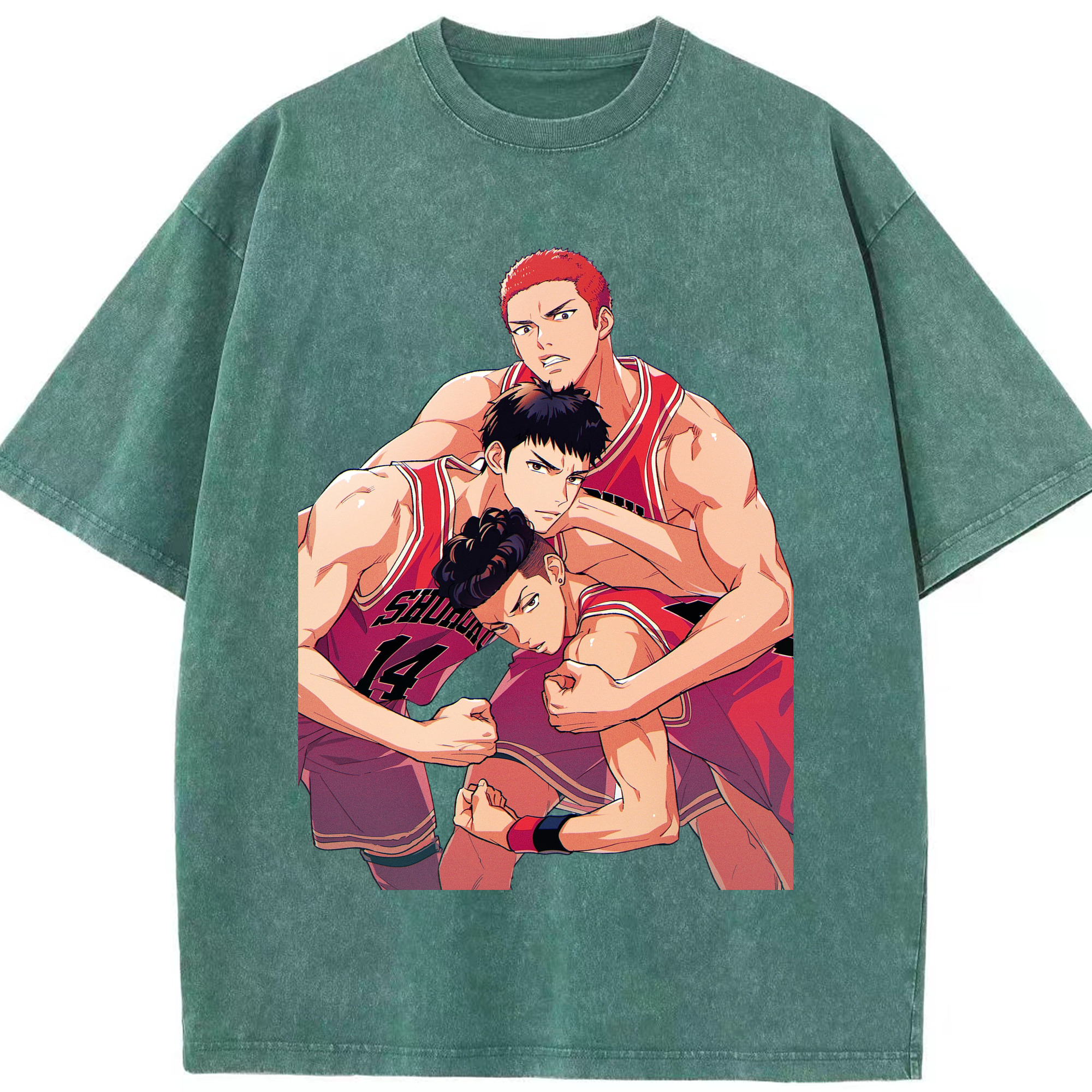 （画像用） SLAM DUNK／スラムダンク 綿100% ヴィンテージ風 半袖Tシャツ（フロントプリント）
